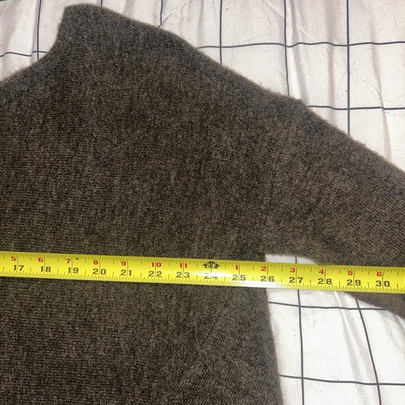 S/M Women's Brown Wool Mixed Blend. Grade & Gather Sweater Three-Quarter Sleeve. - Picture 4 of 5